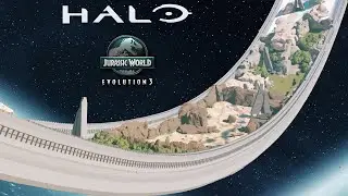 I Build the HALO Ring for DINOSAURS in Jurassic World Evolution
