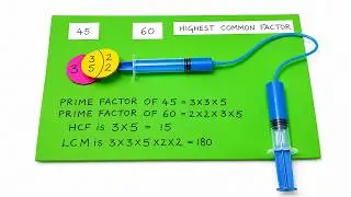 highest common factor working model - hcf and lcm - diy - maths project - tlm | DIY pandit