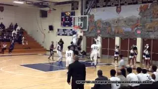 Largo's Abdul Bundu's 2 2-hand backboard shaking dunks, 1-hand power dunk & 2 big-time blocks!
