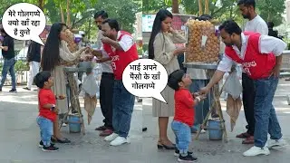 I ate golgappas in public Prank on Chate Girl | Funky Joker