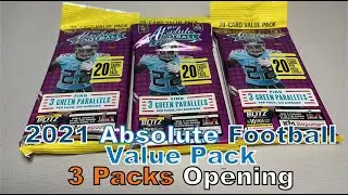 Three Retail Packs of 2021 Absolute Football