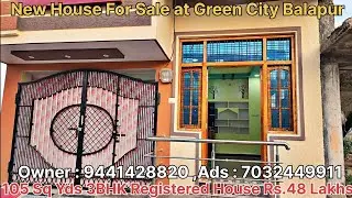 Brand New 3BHK Beautiful Independent #houseforsale at Green City Balapur Hyderabad 100 Sq Yd #House