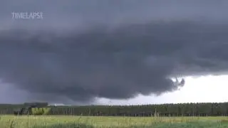 Neshkoro, WI - Non Rotating Wall Cloud Timelapse - Sep 6, 2016