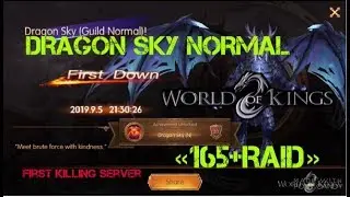 [World Of Kings] Dragon Sky (N) Raid First killing guild boss.