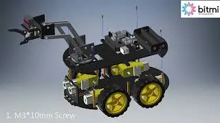 Kit de robot Arduino programabil cu brat robotic | Tutorial asamblare | Bitmi.ro