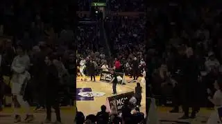 Lakers fan attempt at Half Court money shot 💀