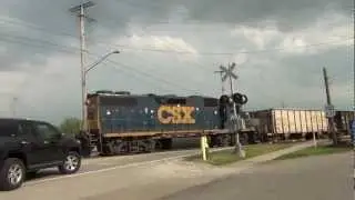 HD: CSX RS5T D741 Cleveland Sub Local through Strongsville, Ohio