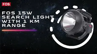 FOS 15w Best Selling LED Search Light 1 Km Range | Top Heavy Duty Torch | Battery Run Time 18 Hours