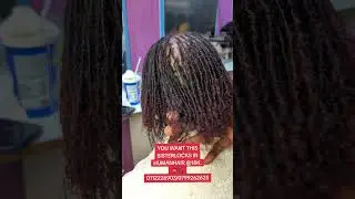 Sister locks with human hair extension  #sisterlocks #dreadlocks #humanhair #shorts #ytshorts
