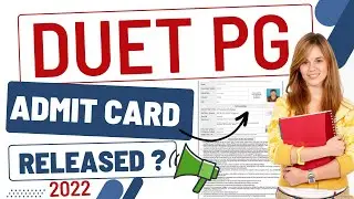 duet pg admit card 2022 | how to download duet pg admit card 2022