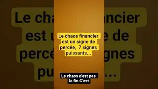 Le chaos financier est un signe de perc&eacute;e 7 signes bibliques puissants