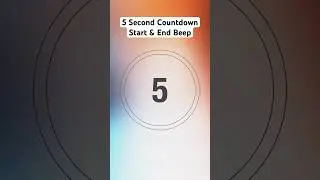 5 Second Countdown Timer with Start & End Beep | Circular Progress Animation