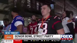 Senior Bowl street party held in downtown Mobile