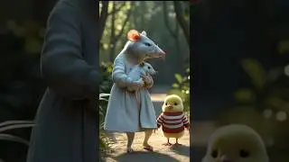 Brave Chick Saves Baby Mouse from a Trap #chicks #cartoon  #story #animalrescue