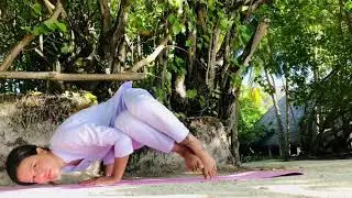 devaduuta panna asana(fallen angel pose)