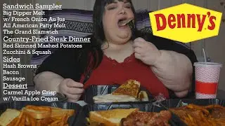 Denny's Sandwich Sampler and Country Fried Steak Dinner Mukbang