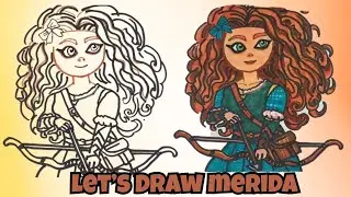 How to Draw Merida 🏹 | Brave Disney Princess Drawing Tutorial (Step by Step)