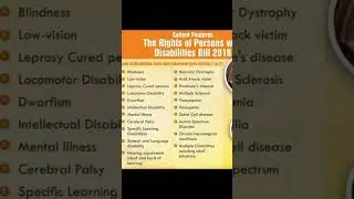Type of Disabilities RPWD act 2016।#shorts #ytshorts #rpwdact #disability