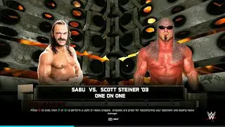 WWE 2K25 FULL MATCH - Sabu vs. Steiner - ECW Icon vs. Big Poppa Pump!