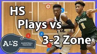 High School Basketball Plays vs 3-2 Zone Defense