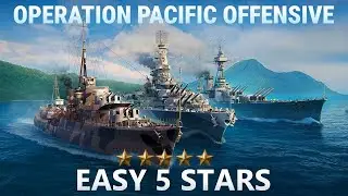 How To Get All 5 Stars in the New Pacific Offensive Operation (World of Warships)