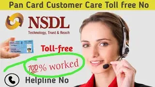 Pan Card Customer Care Number -  NSDL Toll-free Number UTIISL
