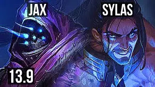 JAX vs SYLAS (TOP) | Penta, 800+ games, Legendary | KR Master | 13.9
