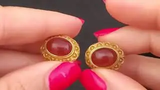 Antique Carnelian 10k Yellow Gold Men's Cufflinks