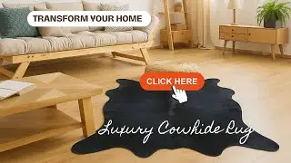 Solid Black Cowhide Rug | Sleek & Modern Real Leather Hide for Luxe Interiors