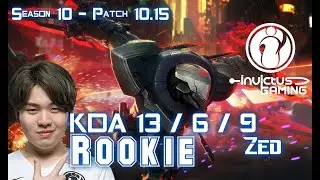 IG Rookie ZED vs FIORA Mid - Patch 10.15 KR Ranked