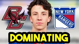 Rangers STAR PROSPECT Gabe Perreault Is TEARING UP College Hockey | New York Rangers Prospect Report