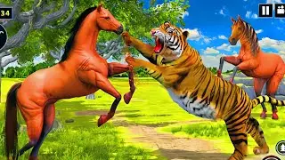 Wild horse family simulator | wild horse family simulator gameplay | horse game
