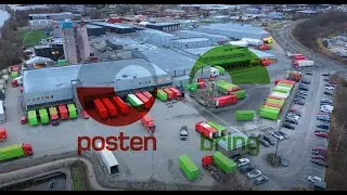 Bring postal and logistics company, Norway; Fredrikstad by Drone 4K