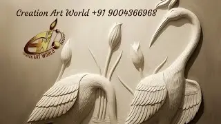 WHITE CEMENT BASED WALL MURAL created by #pulakeshpramanik