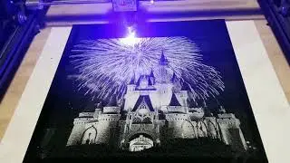 Shadow Box of Disney at Night made using The Ortur Laser Master 2 20 Watt Fixed Focus laser Module