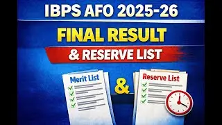 IBPS AFO Final Result &ndash; When & How? | Merit List vs Reserve List Explained