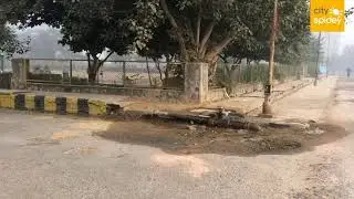 Water leakage from DJB pipeline in Dwarka