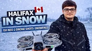 DJI Neo 2 First Flight Test in Snow ❄️ | 4K Cinematic Drone Shots | Downtown Halifax 🇨🇦