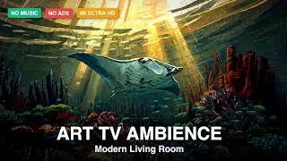 4K OLED ART TV Screensaver | Deep Sea Bioluminescence & Glowing Coral Reef Relaxation