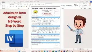 How to make admission form in MS word / कैसे दाखिला भर्म बनाए  #admission form  #abdul sensei # word