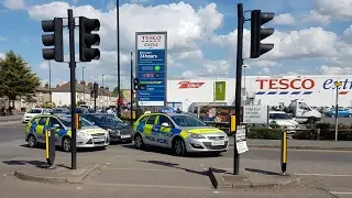 Police Incident At Tesco Ponders End In Enfield, London.