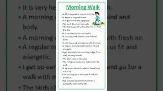 Essay on Morning Walk #essaywriting #essay #englishessay #youtubeshorts #shorts #easytolearn &write