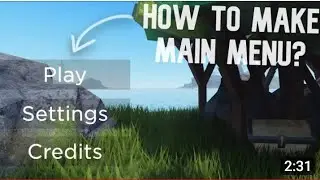 How to Make Main Menu? GIVEAWAY! FREE MODEL