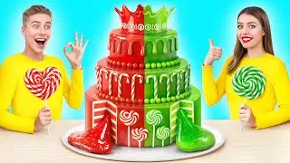 Red VS Green Cake Decorating Challenge | Boys vs Girls by Multi DO Girls