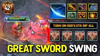 GREAT SWORD SWING CARRY Sven Max Slotted Item Build Turn on GOD's STR Delete All His Enemies DotA 2