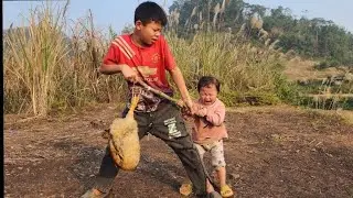 The orphan boy is back. The mother is helpless because he is too naughty._R