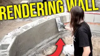 Retaining Wall Rendering Day 2! DIY Backyard Koi Pond!