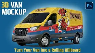 3D Van Wrap Mockup Design | Realistic Vehicle Branding Showcase