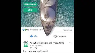 LinkedIn ad of LNG tanker breaking the 4th wall