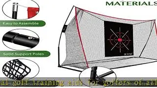 Bltend Heavy Duty Golf Net: 10x7ft Golf Practice Hitting Nets for Backyard Driving with Turf Mat fo